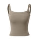 thumbnail image 3 of Camiseta elástica para mujer: sin mangas, tejido suave y transpirable, camiseta informal para combinar con otras prendas o hacer ejercicio. Tallas S/XL., 3 of 7