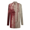 thumbnail image 3 of Wensltd Women's Halloween Cardigan Pumpkin Cat Print Long Sleeve Open Front Outwear Coat Tops, 3 of 6