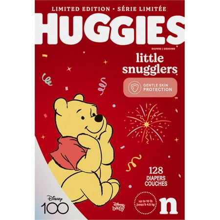 Huggies Little Snugglers Baby Diapers, Size Newborn, 128 Ct, Giant Pack