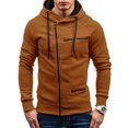 thumbnail image 2 of LYXSSBYX Mens Shirts Long Sleeve Clearance Men's Autumn Casual Solid Long Sleeve Hoodie Sweatshirt Top Outwear, 2 of 9
