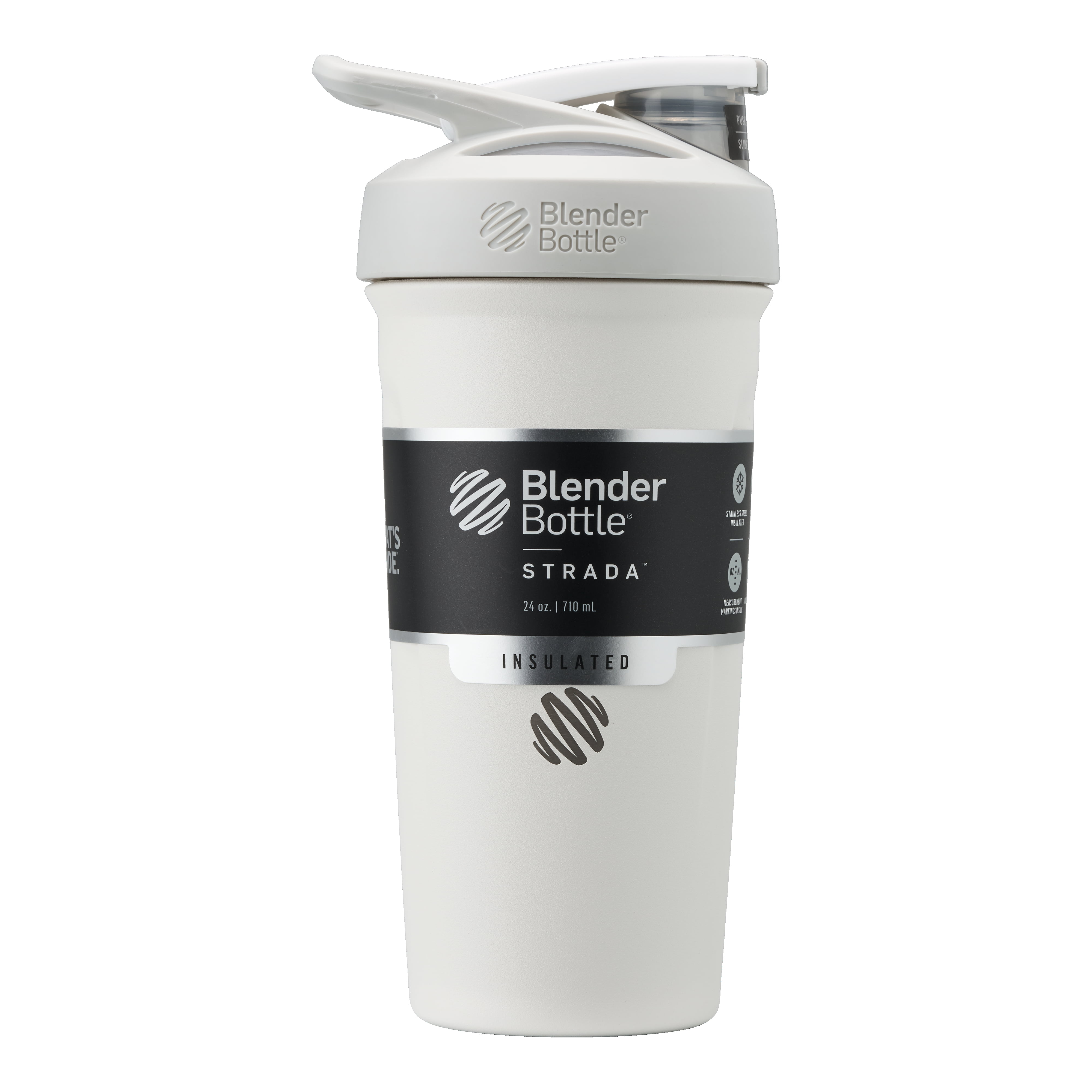BlenderBottle Strada Insulated Stainless Steel 24 oz. Water Bottle/Shaker  Cup Black C03665 - Best Buy