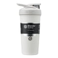 thumbnail image 4 of BlenderBottle Strada Stainless Steel Shaker Bottle, 24 oz, Insulated, Leakproof Flip Cap, Whisk Ball, BPA-Free, White, 4 of 10