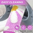 thumbnail image 2 of EVNELE Purple Bathroom Rugs Cute Daisy Bath Mat White and Yellow Flower Decor Rug Non Slip Floor Carpet Microfiber Bathmat Super Absorbent Machine Washable Bathtub Mats for Shower (24x36 inch), 2 of 6