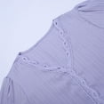 thumbnail image 5 of ORT Summer V Neck T Shirts for Women Lace Short Sleeve Fashion Casual Blouses(Z1-Purple,XXL), 5 of 8