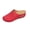 Red, variant on Beige Women'S Mules Closed Toe Thick Sole Wedge Heel Breathable Casual Footwear Solid Color For All Seasons Outdoor Daily Wear Size 36