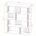 thumbnail image 6 of DAVEE Modern & Contemporary Antique Wood 4-tier Bookcase, 6 of 6