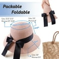 thumbnail image 7 of Holzlrgus Women,Little Girls Straw Sun Hat Summer Beach Cap Foldable Visor Floppy Hats Wide Brim with Bowknot, 7 of 7