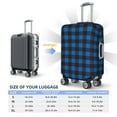 thumbnail image 6 of Balery Luggage Cover Blue Black Plaid Print Suitcase Covers for Luggage Elastic Washable Suitcase Protector Fits 18-32 Inch Luggage-Small, 6 of 9