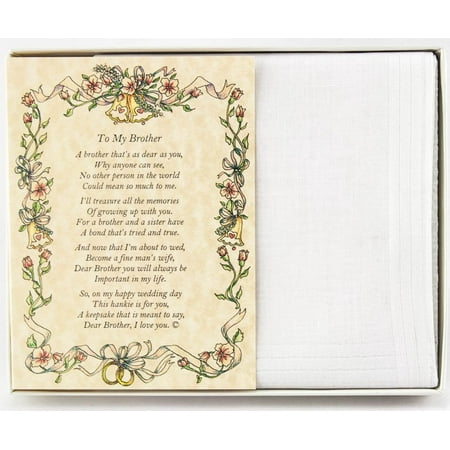 Poetry Hankie From The Bride To Her Brother Wedding Handkerchief Poetry Hankie From The Bride To Her Brother Wedding Handkerchief High Quality Supplies