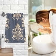 thumbnail image 7 of Decorative Pattern Bath Towel 100% Cotton Soft Thick High Absorbency Hand Face Towel Single Pack 16x28in, 7 of 7