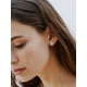 thumbnail image 3 of Pendientes de corazón de plata esterlina Silvora con Letra S Pendientes de botón iniciales para mujer, 3 of 8