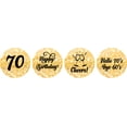 thumbnail image 2 of Darling Souvenir chocolate Labels DIY 190 Pcs Cheers 70th Birthday Theme Stickers-Glitter Gold, 2 of 2