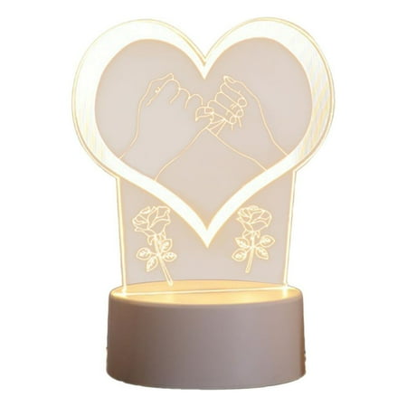

table lamp dorm essentials for girls living room lamps reading lamp USB Acrylic 3D Night Light Lamp Home Outdoor Landscape Decoration Gifts