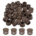 thumbnail image 1 of Uxcell 64PCS 11mm Brown Plastic Hole Plugs, Flush Type Panel Hole Caps, 1 of 6