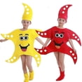 thumbnail image 3 of Disfraz de estrella de mar para fiesta en casa y escuela para niños, disfraz de Cosplay para niños y niñas, ropa de bebé, ropa de espectáculo de estrella de mar, traje de baile, 3 of 5