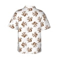 thumbnail image 3 of Fotbe Retro Squirrel Hawaiian Shirt for Men Unisex Summer Beach Casual Short Sleeve Cotton Linen Button Down Shirts-XX-Large, 3 of 9