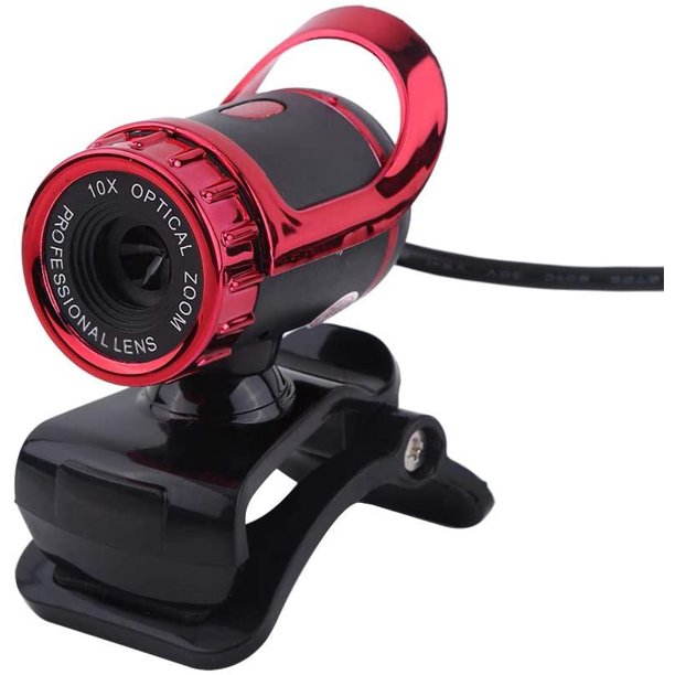 Caméra Web, HD Clipsur USB 2.0 30W Pixels 360° Webcam Support Rotatif avec Microphone, pour Ordinateur Portable, pour Windows10