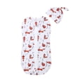 thumbnail image 1 of Gupgi Newborn Infant Baby Cartoon Animal Zipper Swaddle Wrap Blanket + Hat, 1 of 10