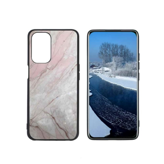 Compatible with OnePlus Nord N200 5G Phone Case, Pink-Marble-2 Case Men Women, Flexible Silicone Shockproof Case for OnePlus Nord N200 5G