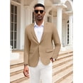 thumbnail image 3 of COOFANDY Men's Casual Blazer Slim Fit Black Suit Jackets Cotton Herringbone Sport Coats, 3 of 5