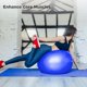 thumbnail image 3 of Juego de equipo de percusión cardiovascular, pelota de equilibrio de fitness de 26 pulgadas con bomba y baquetas de percusión cardiovascular de 3.2 oz, pelota de ejercicio aeróbico para entrenamientos, 3 of 7
