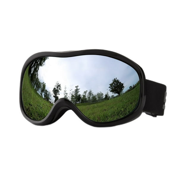 Ski Goggles- Over Glasses Snow/Snowboard Goggles for Men, Women & Youth -  100% UV Protection，Black 