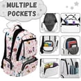 thumbnail image 7 of HUIACONG Cute Dinosaur Print School Backpack for Kids Age 5-14 Multi Pocket Sturdy Bookbag Adjustable Padded Straps Water Resistant Lightweight Backpack for School Daily Use, 7 of 7