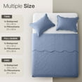 thumbnail image 6 of IR Imperial Rooms 3Pc-Embossed Luxury Bedspread 80GSM Microfiber Floral Vintage Quilt Set Lightweight King Washed Blue, 6 of 12