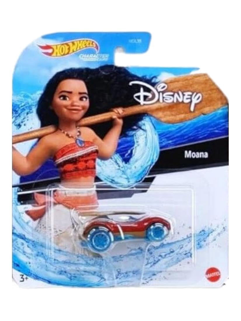 Hot Wheels Maui and Moana Character Cars, 2-Pack Collectible Die-Cast Vehicles