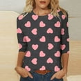 thumbnail image 2 of Plus Size Heart Outfits for Women's Valentine's Day T-Shirt Cute Trendy Basic Tee Casual Tunic Tops, 2 of 4