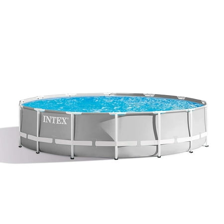 Intex 14 Foot x 42 Inch Prism Frame Above Ground Swimming Pool Set with