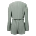 thumbnail image 5 of JIKNTTR Lounge Set For Women 2 Piece Outfits Summer Fashion Two Piece Outfits Casual Shorts Set O Neck Long Sleeve Tops And Shorts Tracksuit 2 Piece Sets For Women Summer Outfits, 5 of 9