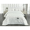 thumbnail image 3 of Ambesonne Halloween Quilted Bedspread Set 3 Pcs, Poisonous Character Print, King Size, White and Black, 3 of 5