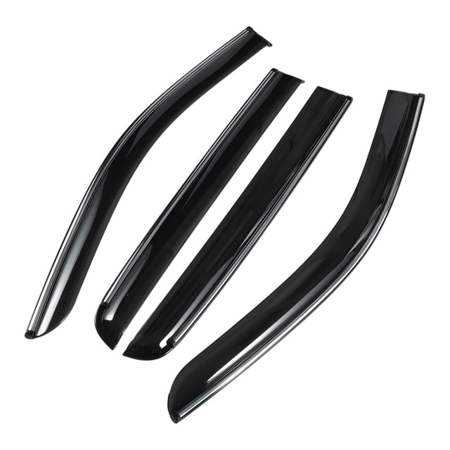 Deflectores de Ventana de Auto Unique Bargains para Ford Ranger SuperCrew 2019-2024, Protectores de Lluvia Negros, Visores de Viento, Sombrillas de Ventana