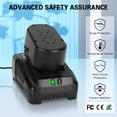 thumbnail image 6 of 18V for Ridgid Battery Charger R86092 R86091 Replacement for Ridgid 18V NiCad/Lithium Ion Battery R840093, R840095, R840083, R840085, R840086, R840087, R840089, AC840085, AC840086, 6 of 7