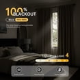 thumbnail image 5 of KoshiMe 100% Blackout Faux Linen Curtains, 52x96 Inches 2 Panels Set, Thermal Insulated Rod Pocket Privacy Curtain Panels for Living Room Bedroom, Black, 5 of 6
