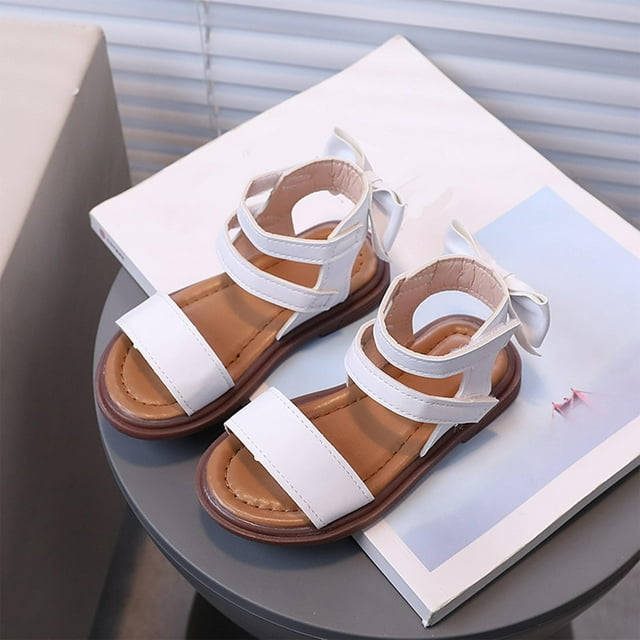 Girl's Sandals Ohufall Children's Solid Color Soft Soled Sandals For Casual Wear Comfortable Breathable Soft Soled Non Slip Shoes