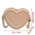thumbnail image 3 of Women Shoulder Bag Messenger Bag Small Heart Shape Crossbody Bag Creative Handbag PU Change Purse for Dating, 3 of 9
