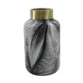 thumbnail image 1 of Sagebrook Home Glass 11" Jar, Black/Gold, 1 of 1