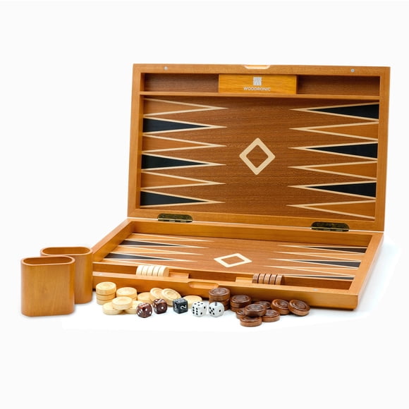 Juego de mesa plegable Woodronic 17 para backgammon, color nogal