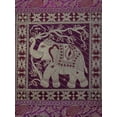 thumbnail image 3 of Stylo Culture Ethnic Sofa Throw Pillow Cover 16x16 Jacquard Purple Square 40 x 40 cm Home Decor Accent Pillowcase Brocade Elephant Floral Zippered Cushion Cover | 1 Pc, 3 of 3