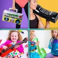 thumbnail image 3 of 4 Piezas Globos Inflables de Guitarra y Micrófono Guitarras Inflables Globos Inflables de Instrumentos Musicales Accesorios Inflables para Fiestas Juguete Inflable de Estrella de Rock para Adultos y, 3 of 5