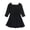 Black, variant on Wilark Toddler Girls Dress Size 4 T, Casual Long Sleeve Square Neck Knitting Cotton Fall A Line Dress Red