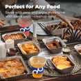 thumbnail image 6 of Fit Meal Prep 100 Pack 1 lb Small Aluminum Foil Pans with Lids, Disposable Take Out Food Containers with lids for Freshness and Spill Proof, Disposable Cookware for Catering, Restaurants, 6 of 7