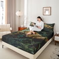 thumbnail image 4 of Feelyou Teens Rustic Leopard Twin Sheet Sets, Wildlife Cheetah Bedding, 3-Piece, 4 of 7
