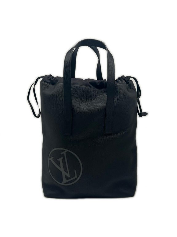 Pre-Owned LOUIS VUITTON Taurillon LV Circle Cavalier M55000 Tote Bag Black Gray Leather Men's