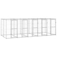 thumbnail image 1 of vidaXL Outdoor Dog Kennel Galvanised Steel 12.1 m², 1 of 4