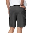 thumbnail image 5 of Dwellite Mens Casual Sweat Cargo Shorts Drawstring Elastic Waist Athletic Workout Gym Jogger Short with Pockets Dark Gray XL, 5 of 5