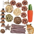 thumbnail image 1 of Juguetes para masticar hámster QHZHANG 24 unidades molares de madera, 1 of 6