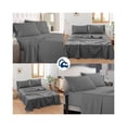 thumbnail image 4 of Juego de sabanas matrimoniales Bluelander de 4 piezas gris obscuro Bluelander CBHH-0167, 4 of 4